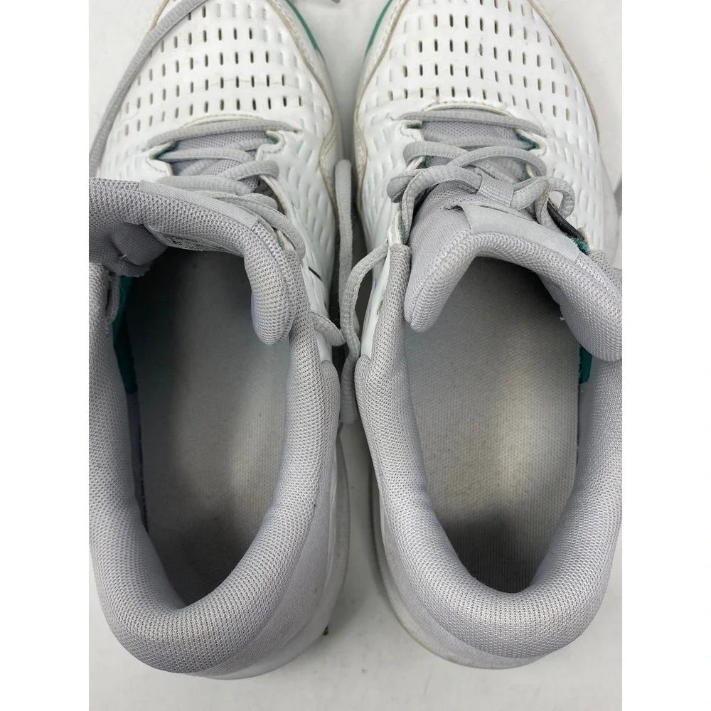 New Balance 696v4 Womens Tennis Shoes White Grey Teal WCH696D4 Size 8 Wide